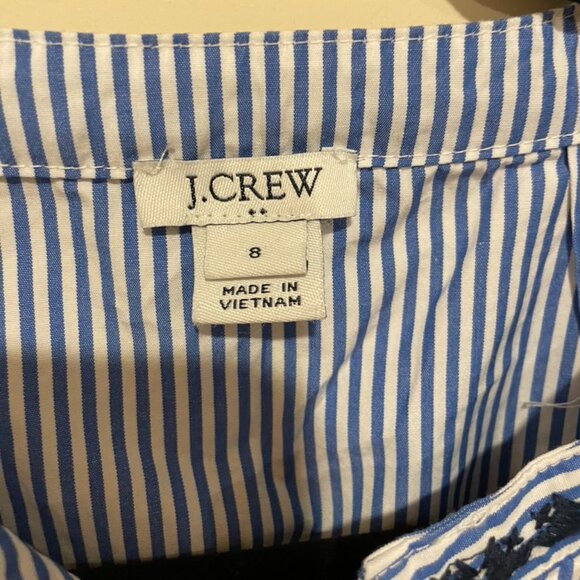 J.Crew Embroidered Striped Blouse - Picture 2 of 4